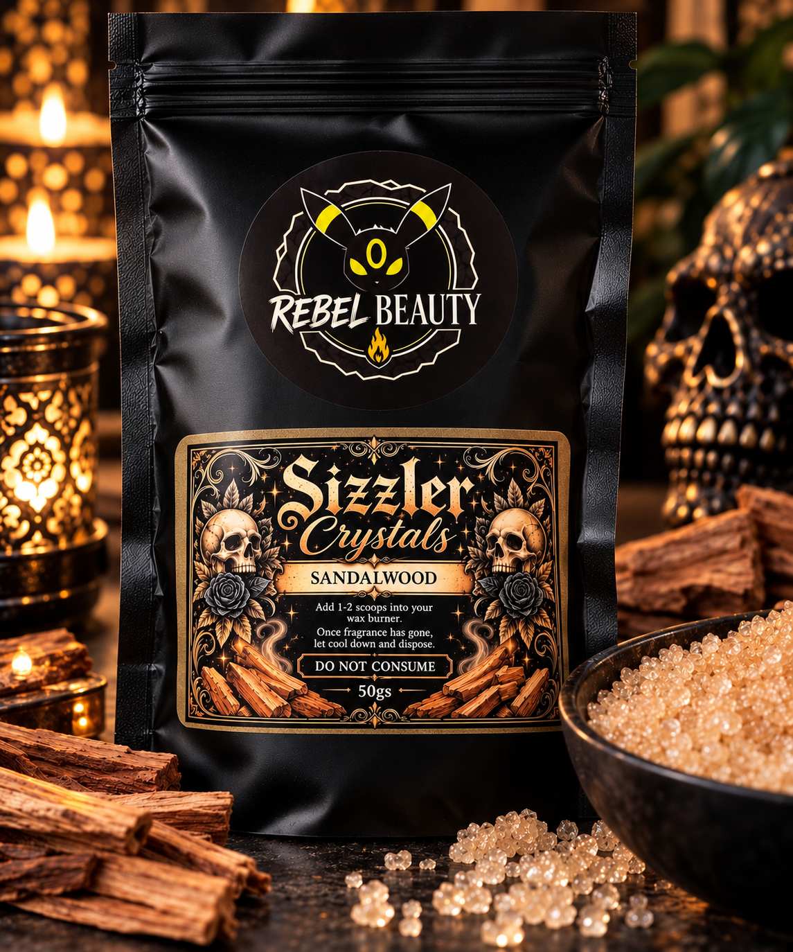 Sizzler Crystals - sandalwood 50g