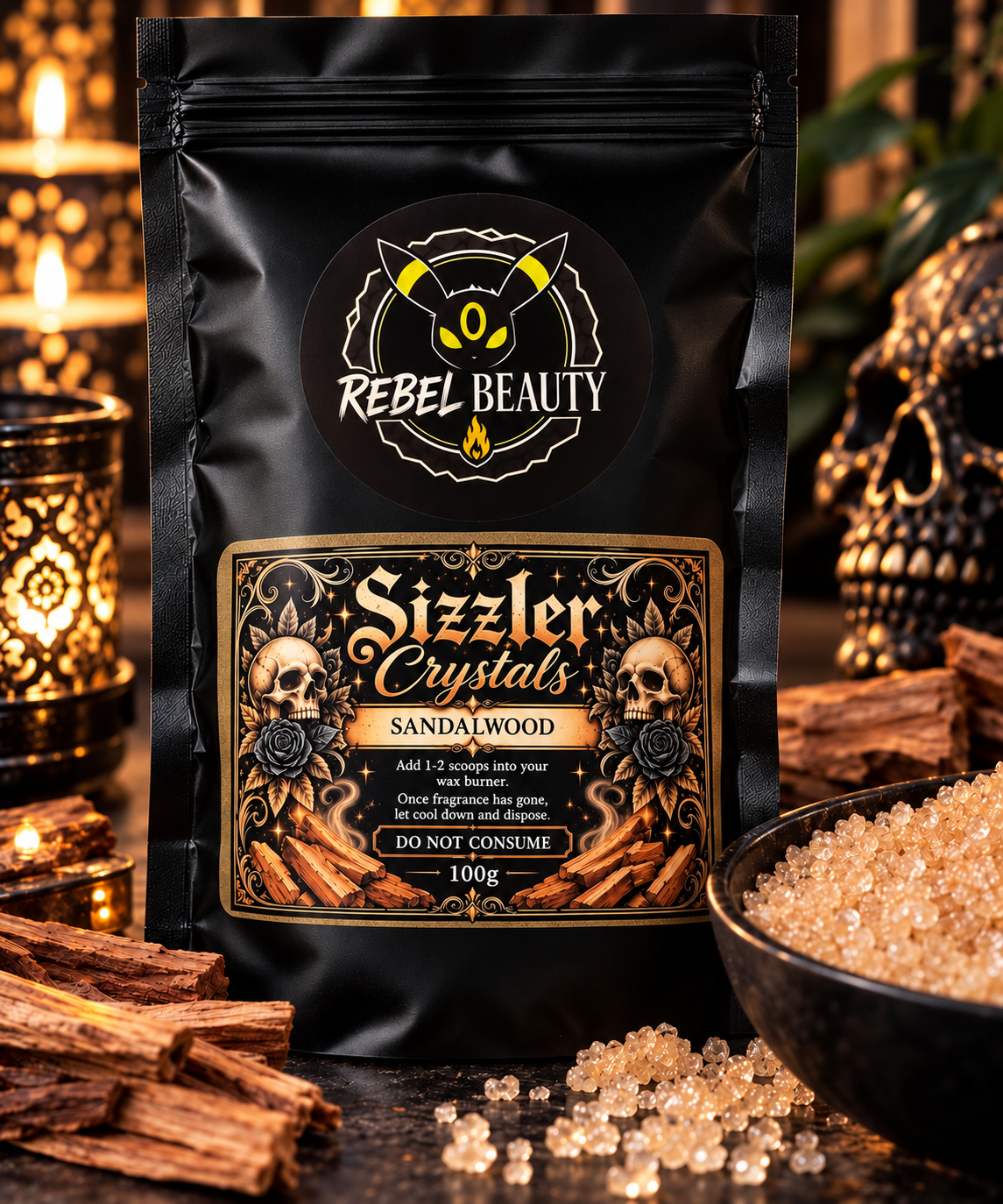 Sizzler Crystals - sandalwood 100g